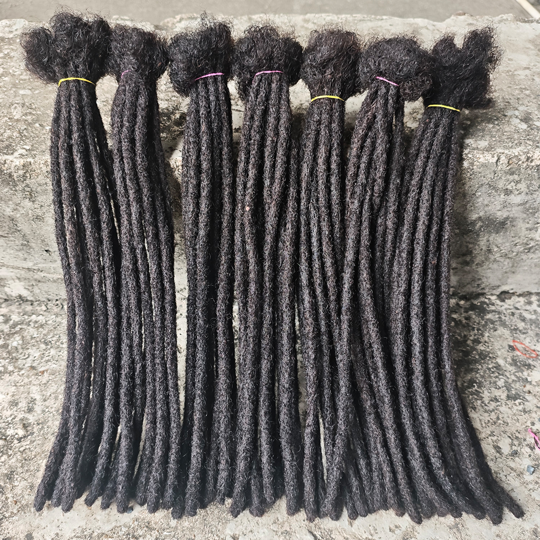 Hair Care Indian - Dreadlock Human Hair Extensions 6-20inch 0.6cm