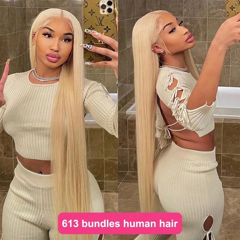 Hair Care Gift Set - 613 Honey Blonde Bundle Hair Extension