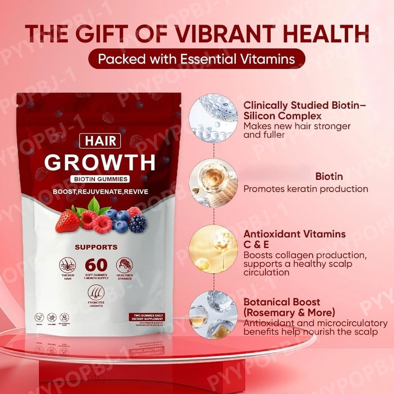 Women Hair Growth Vitamin Gumm - Hair Care Gummies avis et prix