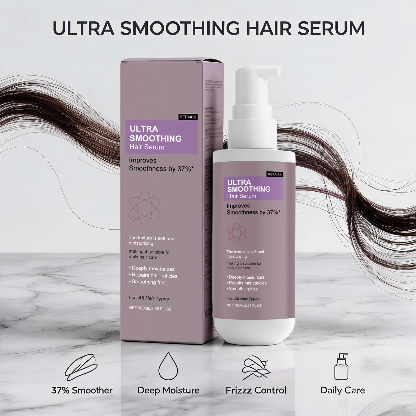 37% Smoothing Hair Serum for D - Hair Care For Dry And Frizzy Hair avis et prix