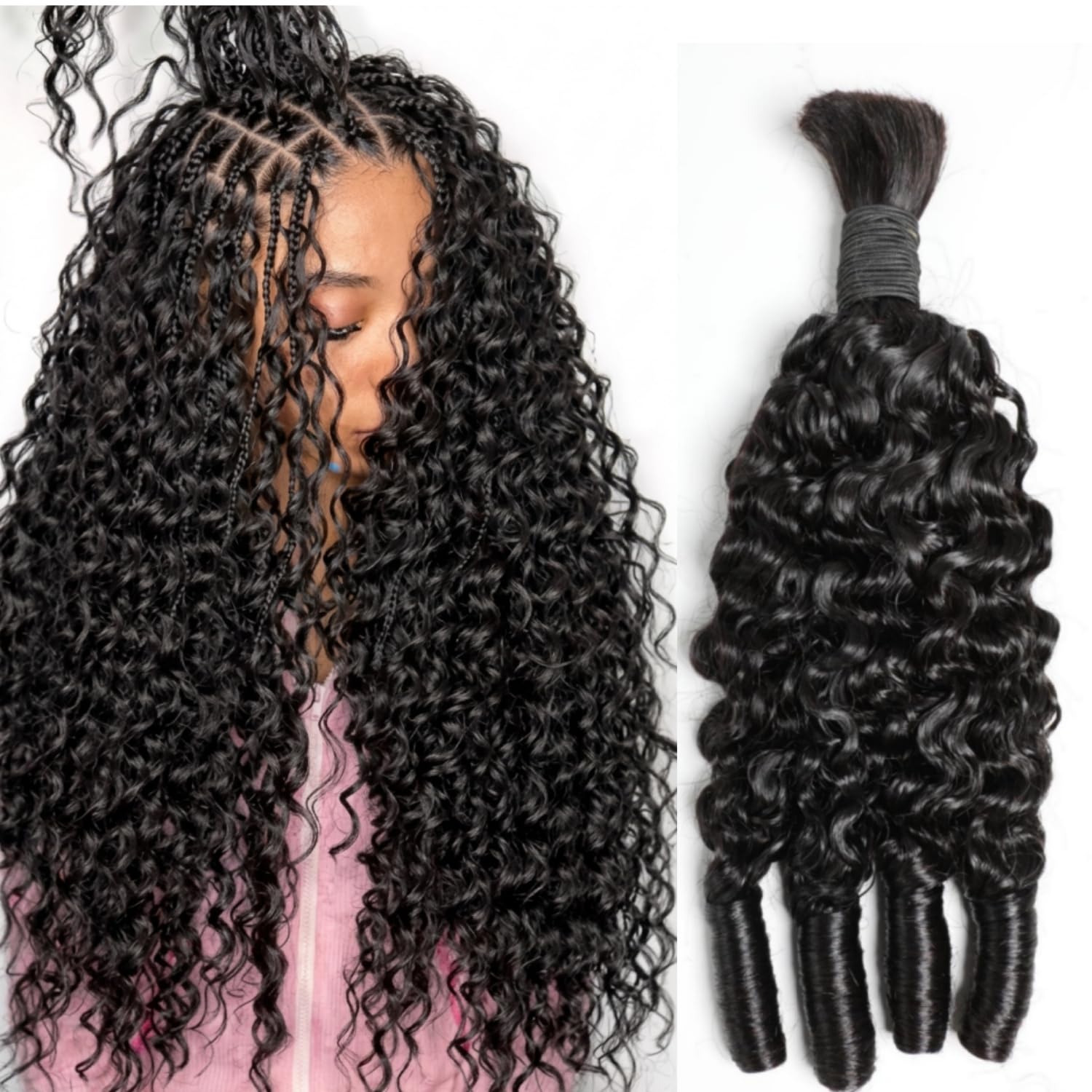 Human Braiding Hair For Boho B - Hair Care Indian avis et prix