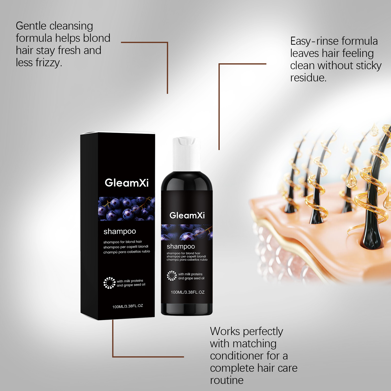 GleamXi Blonde Hair Color Prot - Hair Care For Dry And Frizzy Hair avis et prix