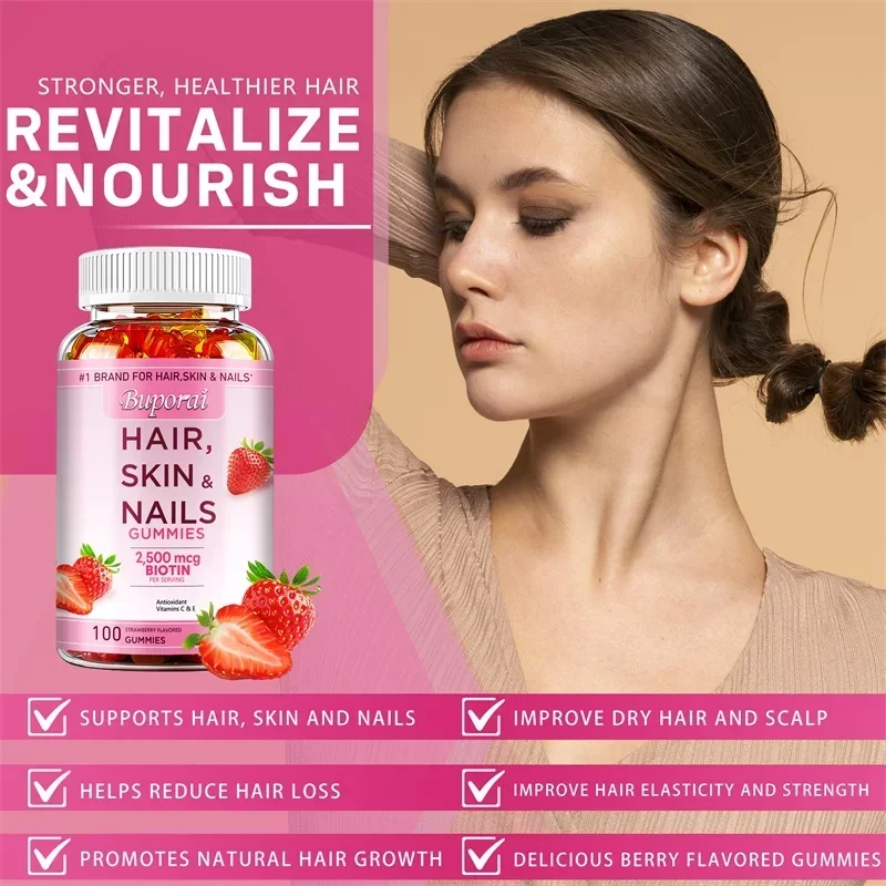 Hair, Skin and Nails Gummies - - Hair Care Gummies avis et prix