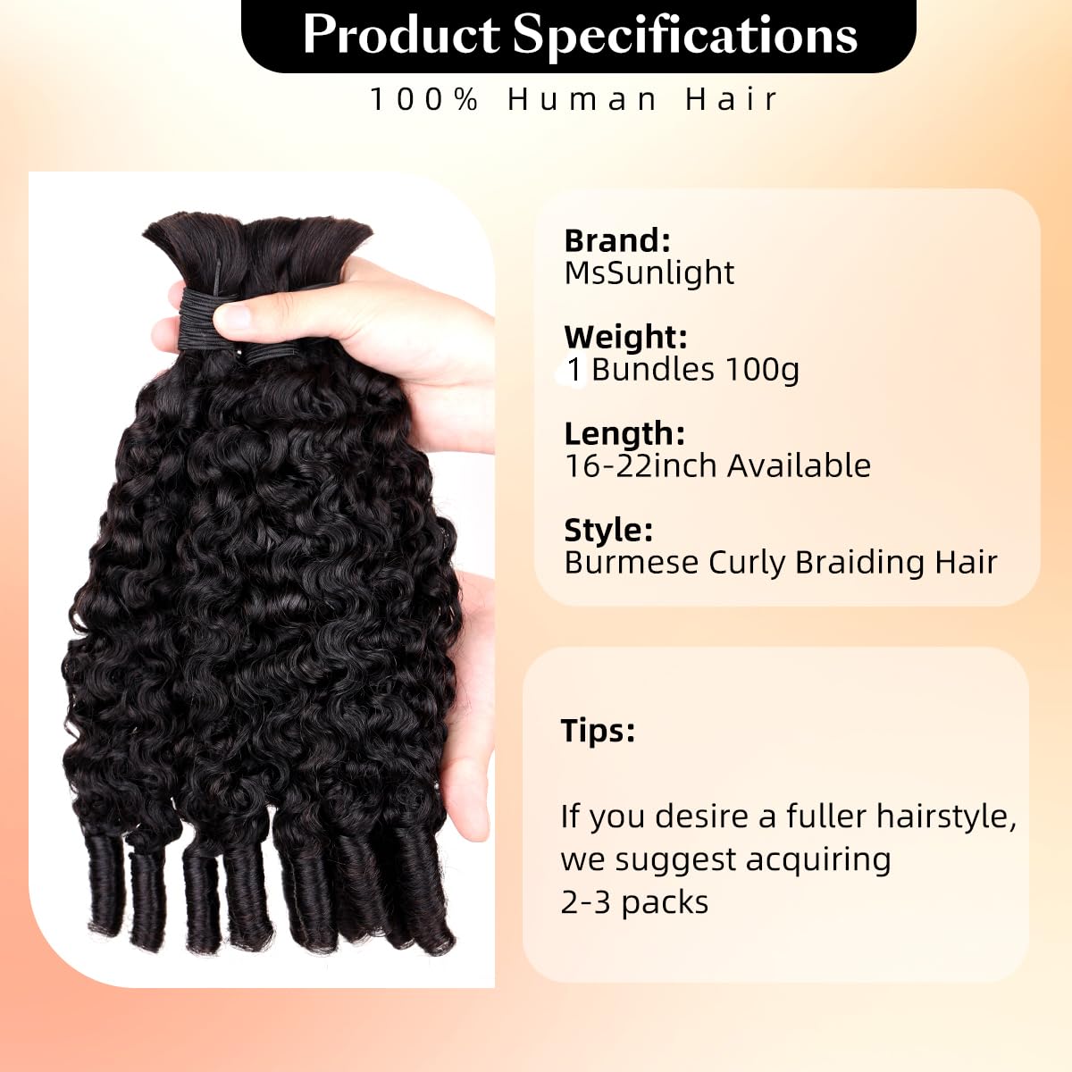 15A Human Braiding Hair for Bo - Hair Care Indian avis et prix