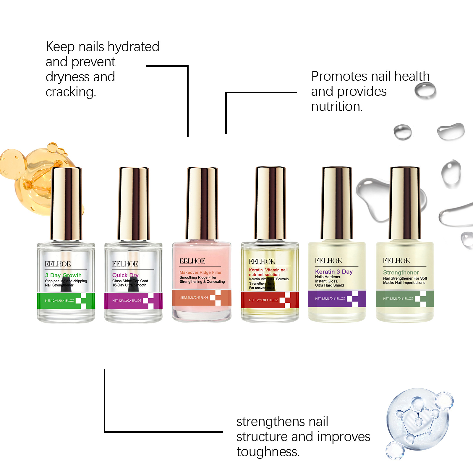 EELHOE 3 Days Keratin Nail Rep - Keratin Treatment Set avis et prix