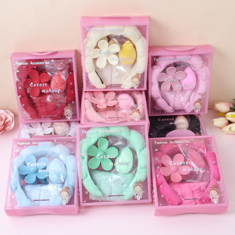 5pcs/set Headband Wristbands f - Hair Care Gift Set avis et prix