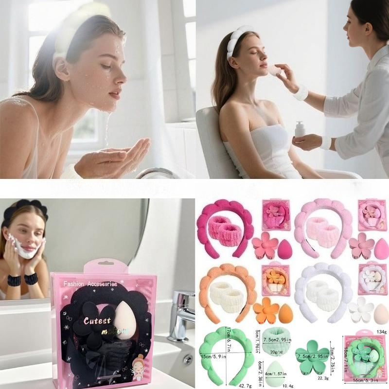 5pcs/set Headband Wristbands f - Hair Care Gift Set avis et prix