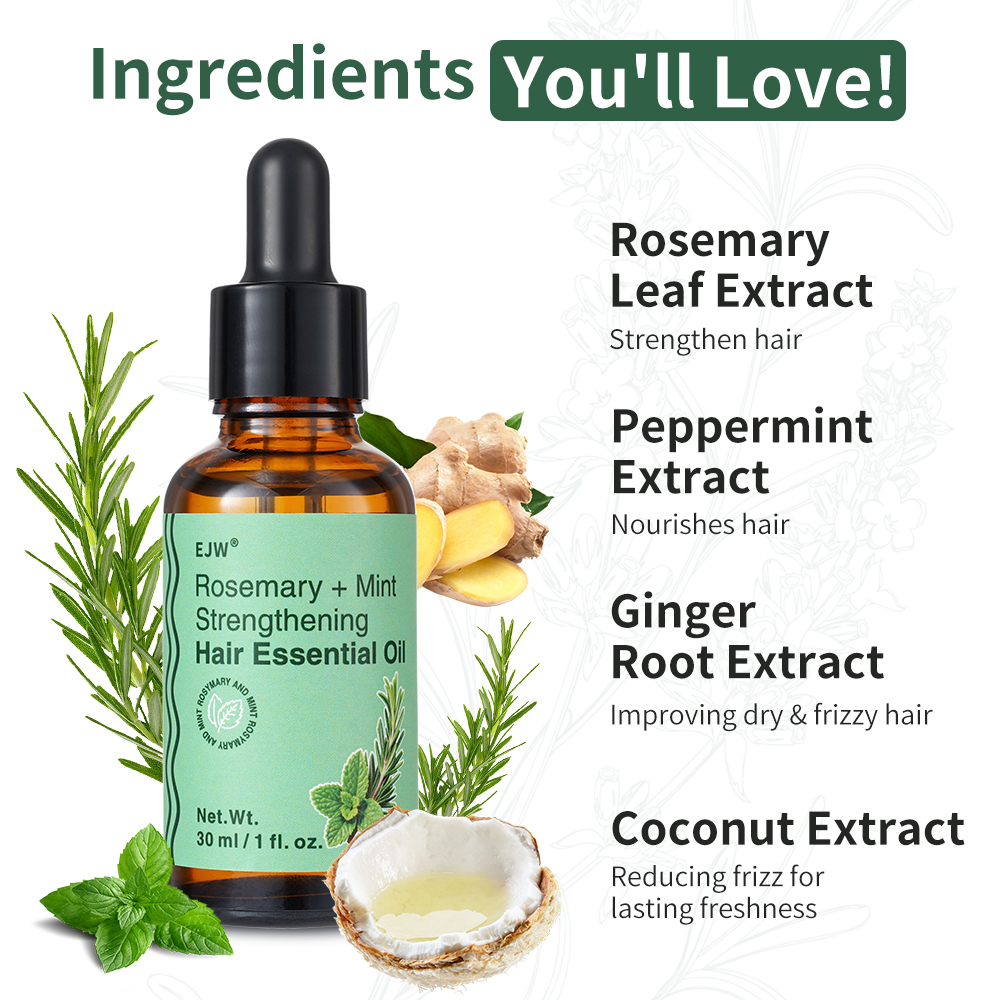 Rosemary & Mint Hair Oil - Str - Hair Care For Dry And Frizzy Hair avis et prix