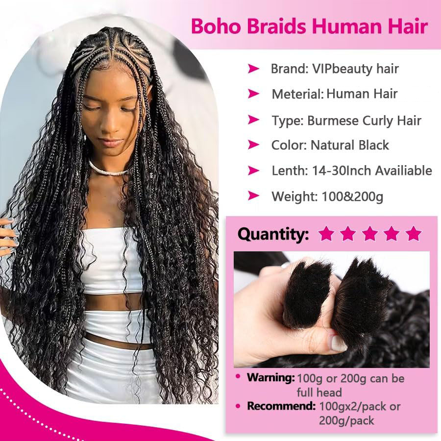 14A Human Braiding Hair for Bo - Hair Care Indian avis et prix