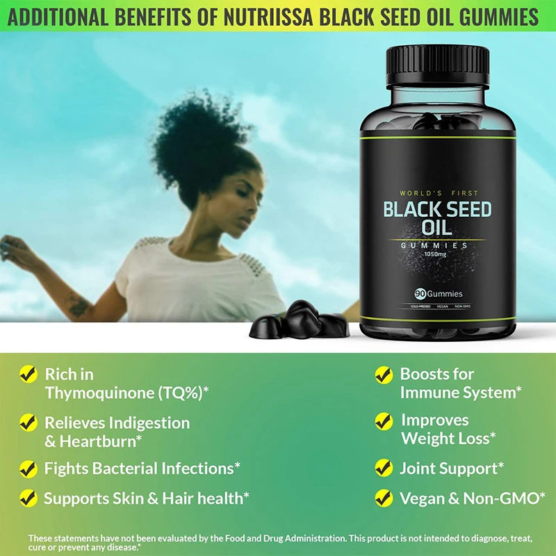 2 Bottle Black Seed Oil Soft C - Hair Care Gummies avis et prix