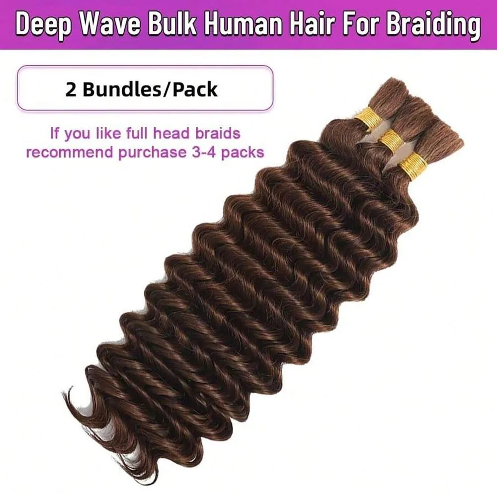 Chocolate Brown Deep Wave Bulk - Hair Care Indian avis et prix