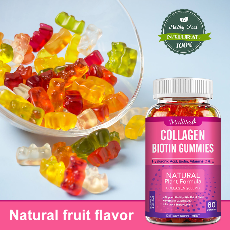 Mulittea Collagen Gummies with - Hair Care Gummies avis et prix
