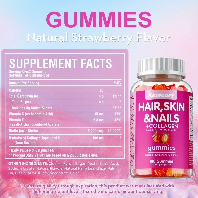 Hair, Skin & Nails Gummies - P - Hair Care Gummies avis et prix
