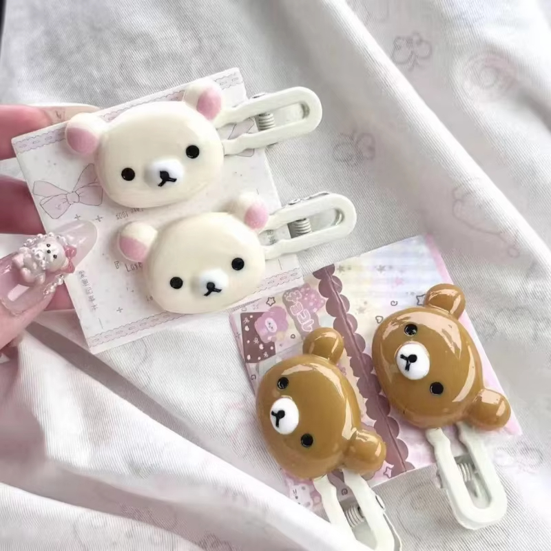 Cute Bear Hairpins Set Preppy  - Hair Care Gift Set avis et prix