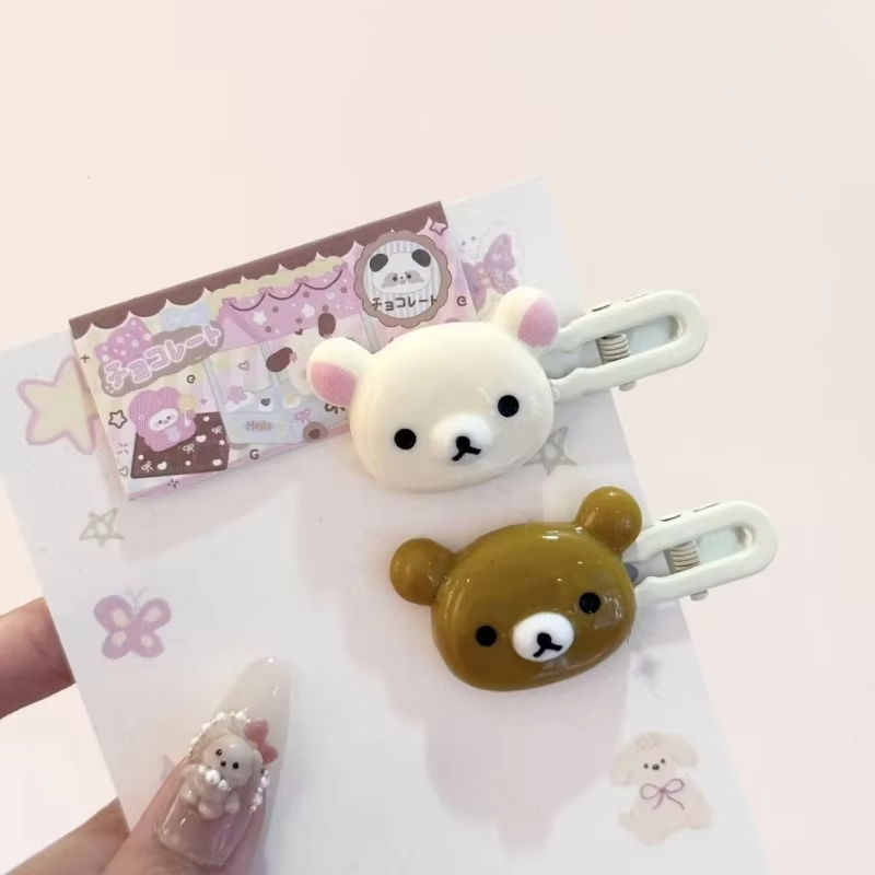 Cute Bear Hairpins Set Preppy  - Hair Care Gift Set avis et prix