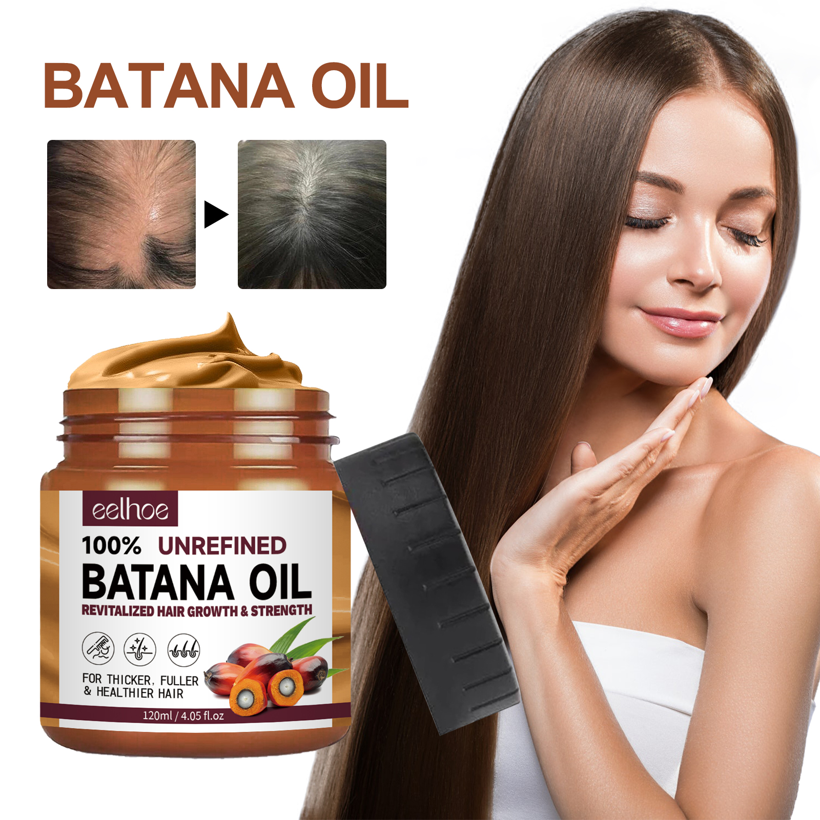 100% Pure Organic Batana Oil C - Hair Care For Dry And Frizzy Hair avis et prix